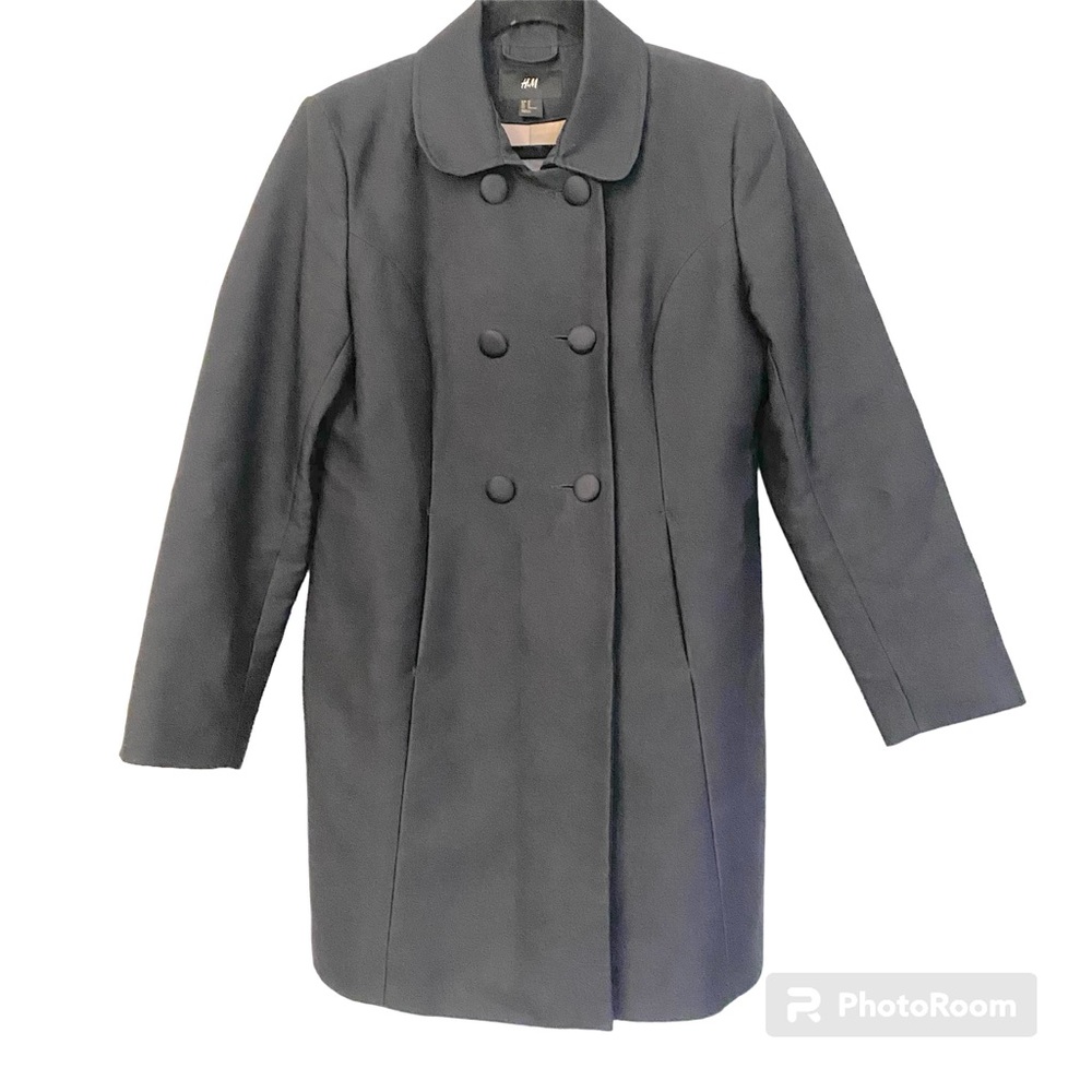 H&M Navy Blue Double breasted coat